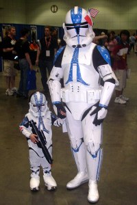 All good troopers know to put their weapons back on the prop table when they're off stage, and never touch anyone else's props.
