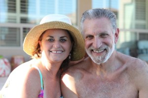 Hanging out at the pool with my dad, 2012.