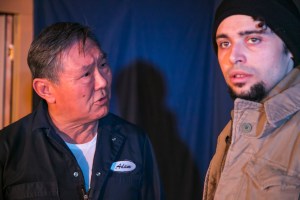 Dennis Yen as Adam and Miyaka Cochrane as Orlando. Photo by Cheshire Isaacs. 2013.