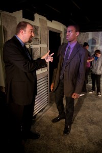 Lord Capulet (Jon Nagel) and his nephew Tybalt (Reggie D. White) in Impact's production of Romeo and Juliet. Photo by Cheshire Isaacs.
