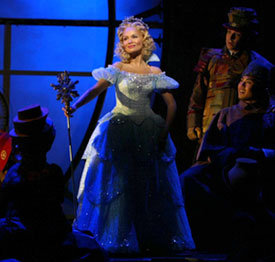 Kristin Chenoweth as Glinda in Wicked. Photo by Joan Marcus.