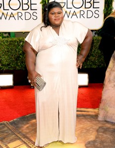 Actress Gabourey Sidibe at the Golden Globes in 2014. ( Jason Merritt/Getty Images)